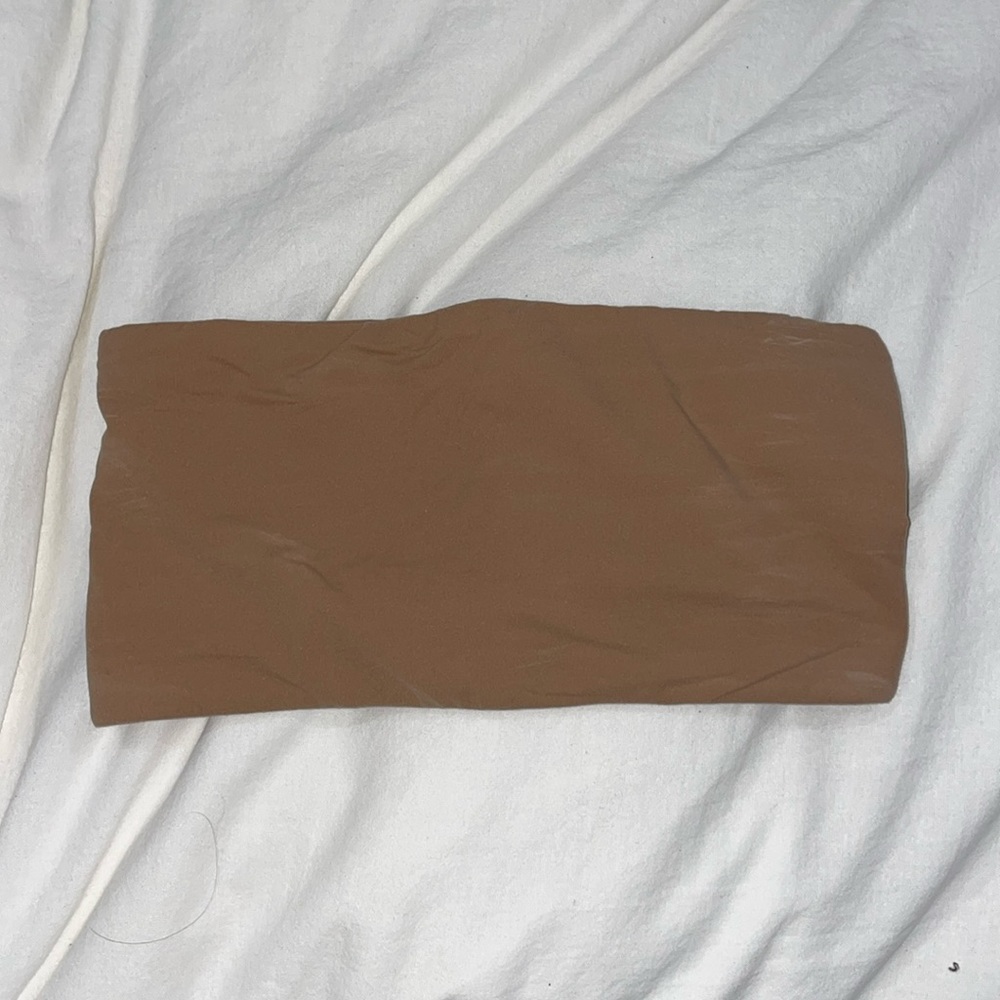 SKIMS Brown Strapless Bandeau Bra